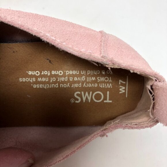 Toms Pink Suede Alpargata Espadrille 7 - Picture 7 of 10